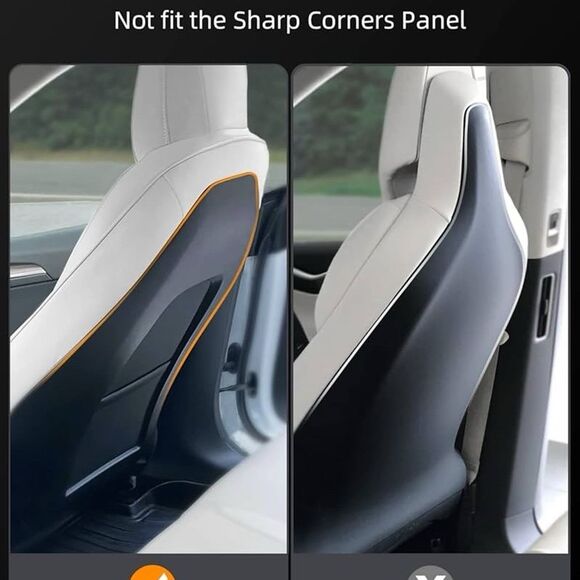 Crofy Leather Seat Back Protector for Tesla Model Y, 3, S/X